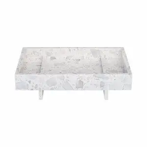 Blomus - Marble Tray  - Nimbus Cloud - ABENTO - H18 x L7,5 x W30 cm