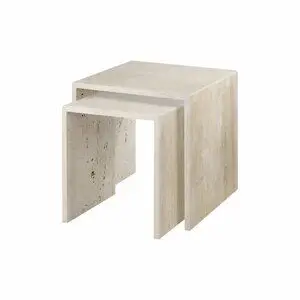 Blomus - Set of 2 Side Tables  - Travertine - VARU