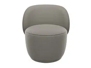 Blomus Swivel Chair i taupe med afrundet design, polstret ryg og sæde, moderne stil.