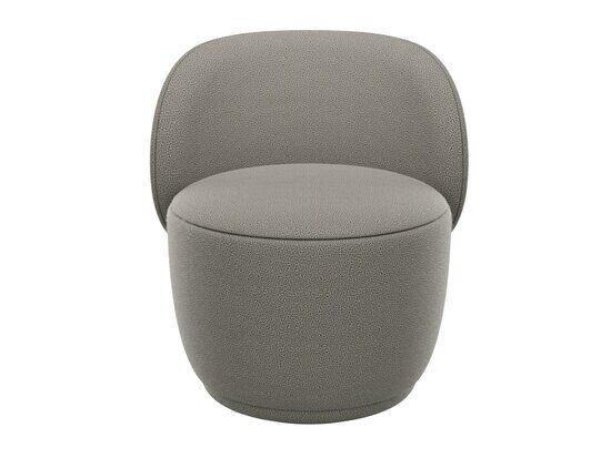 Blomus Swivel Chair i taupe med afrundet design, polstret ryg og sæde, moderne stil.