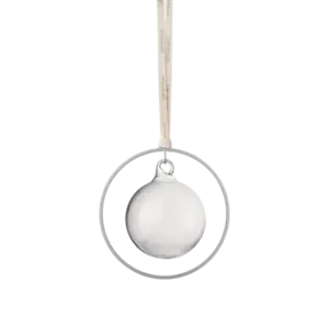 Blomus - Set of 4 Christmas decorations -KITAI-  Silver Clear