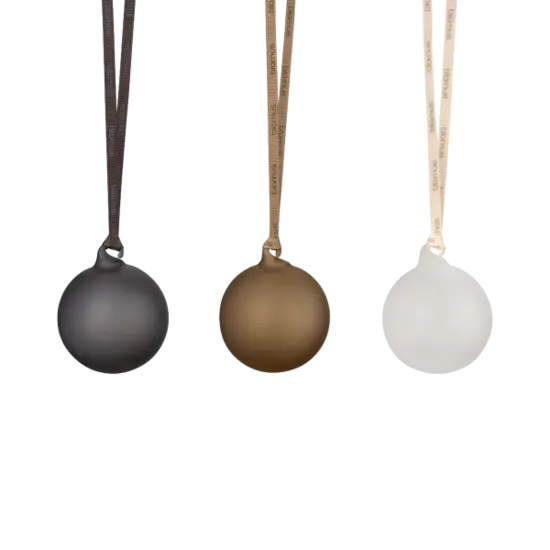 Blomus - Set of 6 Christmas decoration -JUHLA-  Smoke, Coffee, Clear