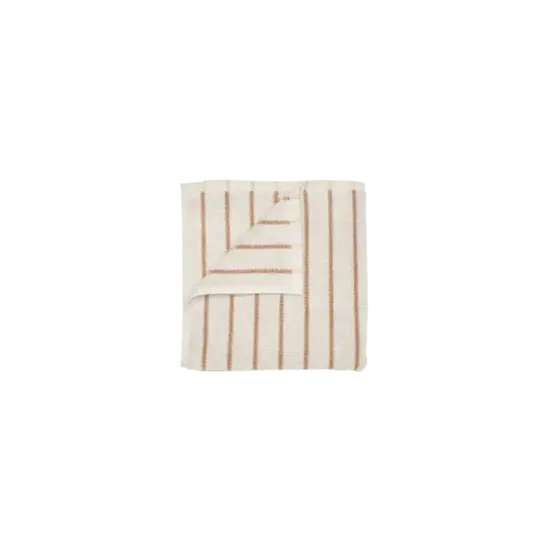 Blomus - Guest towel -ARTO- colour Moonbeam/Amber Brown thin stripes