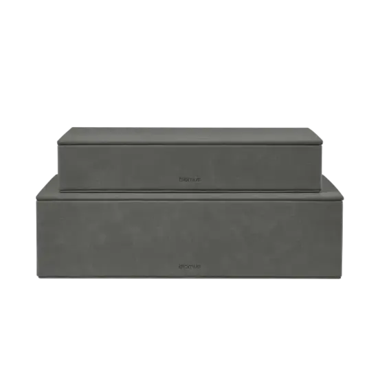 Billede mangler, kommer snart. Placeholder for Blomus - Set of 2 Storage Boxes - SAHLA - Pewter.