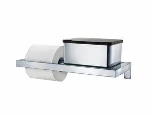 Blomus - Toilet Paper Holder with glass shelf  - matt - MENOTO