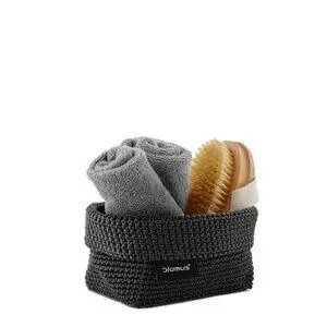 Blomus - Crochet Robe Basket  - Anthracite - TELA