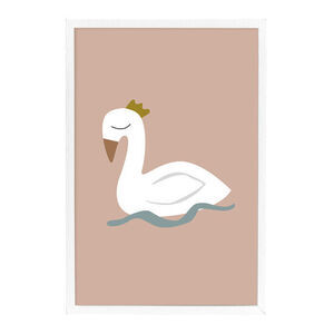 Bloomingville - Xander Illustration med ramme, Hvid, MDF