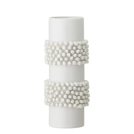 Bloomingville - Barrit Vase, Hvid, Stentøj