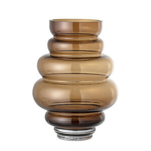 Bloomingville - Atija Vase, Brun, Glas
