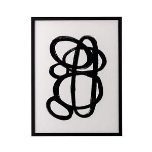 Bloomingville - Zaco Illustration med ramme, Sort, Fyr