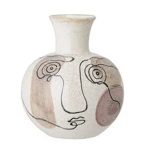 Bloomingville - Irini Vase, Hvid, Stentøj