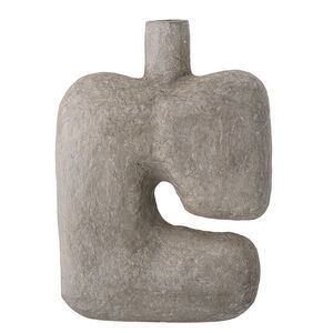 Bloomingville - Banael Deko Vase, Grå, Papmache