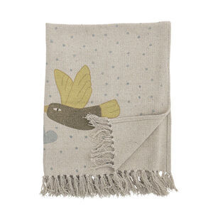 Bloomingville - Alois Plaid, Natur, Genanvendt Bomuld