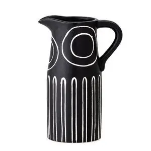 Bloomingville - Troy Vase, Sort, Stentøj
