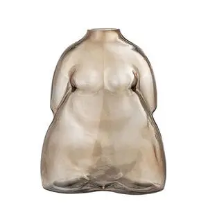 Bloomingville - Evie Vase, Brun, Glas