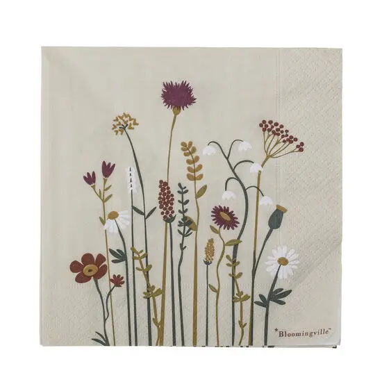 Bloomingville - Paige Serviet, Natur, FSC Mix, Papir, 20 styk