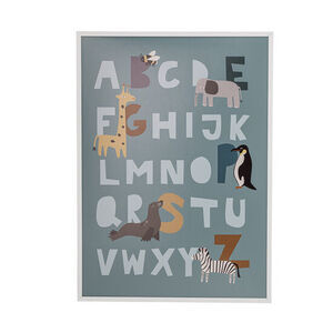 Bloomingville - Marine Illustration med ramme, Hvid, Fyr