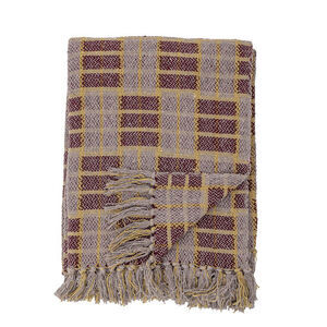 Bloomingville - Mody Plaid, Rød, Genanvendt Bomuld