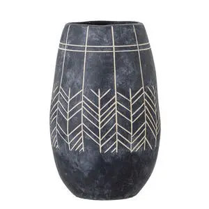 Bloomingville - Mahi Deko Vase, Sort, Keramik