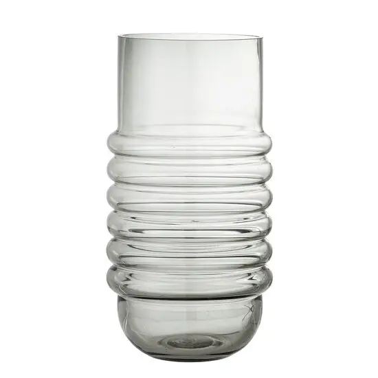 Bloomingville - Belma Vase, Grå, Glas