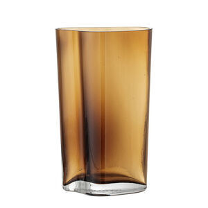 Bloomingville - Benia Vase, Brun, Glas