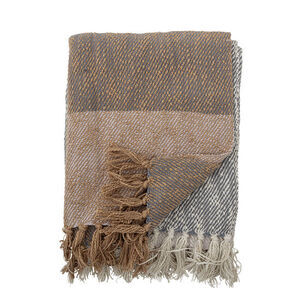 Bloomingville - Lago Plaid, Brun, Bomuld