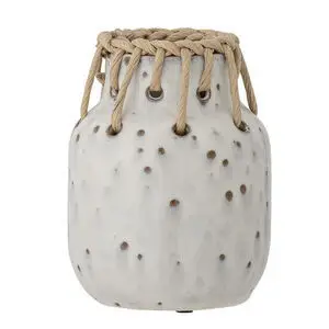 Bloomingville - Janel Vase, Hvid, Keramik