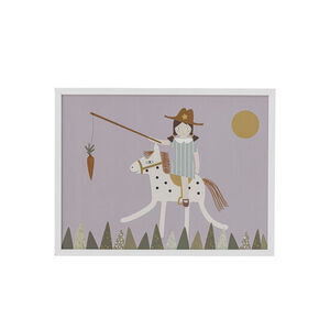 Bloomingville - Rosa Illustration med ramme, Hvid, Fyr