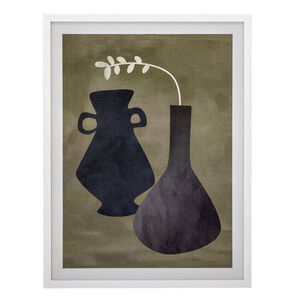 Bloomingville - Brindisi Illustration med ramme, Hvid, Fyr