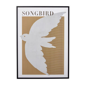 Bloomingville - Messina Illustration med ramme, Sort, Fyr
