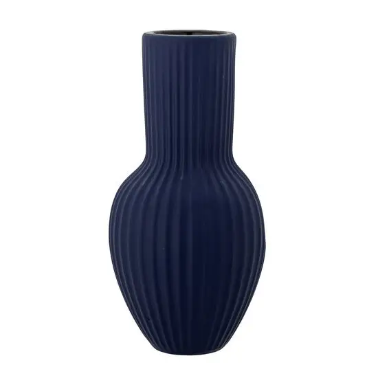 Bloomingville - Christal Vase, Blå, Stentøj