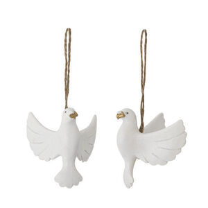 Bloomingville - Dayo Ornament, Hvid, Polyresin
