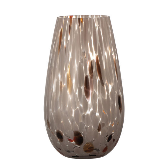 Bloomingville Vidia Vase Orange – Handgeblasenes Glas Mit Punkte-Muster
