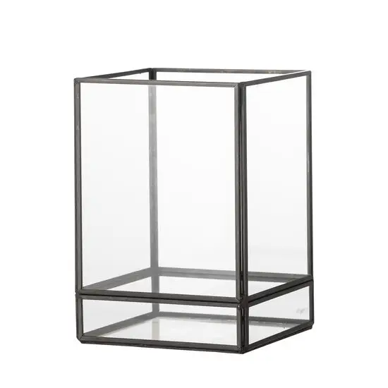 Bloomingville - Filula Fyrfadsstage, Sort, Glas