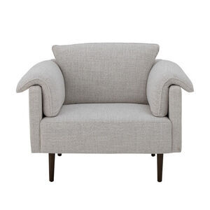 Bloomingville - Chesham Lounge Stol, Hvid, Polyester