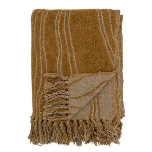 Bloomingville - Ginna Plaid, Brun, Genanvendt Bomuld