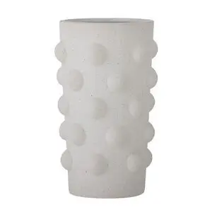 Bloomingville - Artan Vase, Hvid, Stentøj
