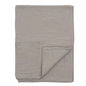 Bloomingville - Muslin Tæppe, Natur, Bomuld OEKO-TEX®