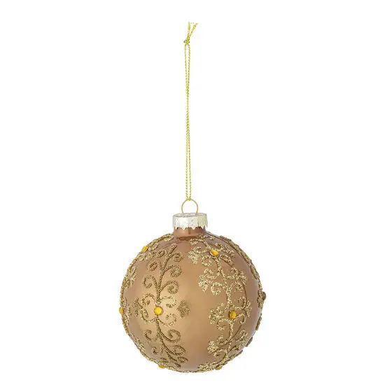 Bloomingville - Ciri Ornament, Guld, Glas
