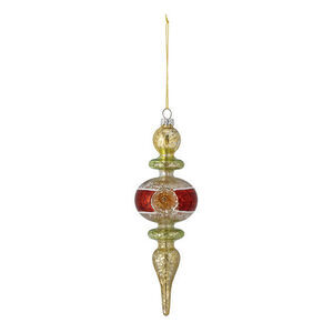 Bloomingville - Bharati Ornament, Rød, Glas