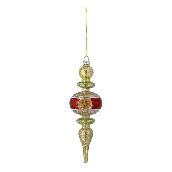 Bloomingville - Bharati Ornament, Rød, Glas