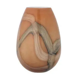 Bloomingville - Shawl Vase, Orange, Glas