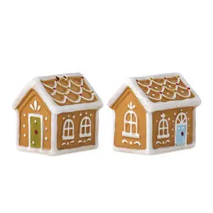 Bloomingville - Ginnie Salt & Pebersæt, Brun, Keramik