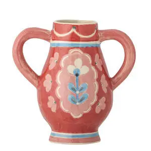 Bloomingville - Odina Vase, Rød, Stentøj