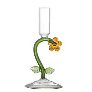 Bloomingville - Vesper Lysestage, Orange, Glas