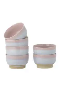 Bloomingville - Safie Skål, Multipack, Rosa, Stentøj
