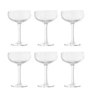 Bloomingville - Astrid Champagne Glas, Multipak, Klar, Glas - 6 stk.