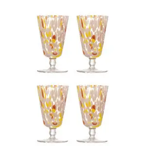Bloomingville - Lilya Vinglas, Multipak, Rosa, Glas