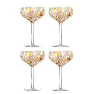 Bloomingville - Lilya Cocktail Glas, Multipack, Rosa, Glas