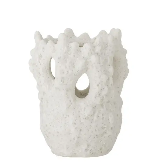 Creative Collection - Fianna Vase, Hvid, Stentøj